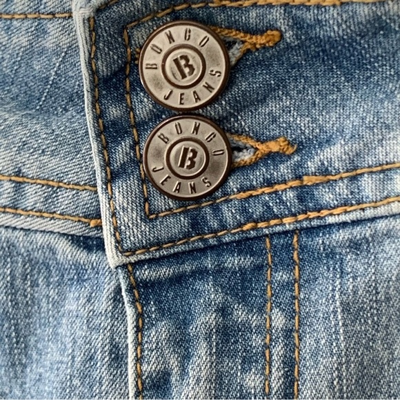 Vtg Bongo Y2K Flared Low Rise Jeans Size 7 Women’s Blue Medium Wash Festival - Picture 6 of 16